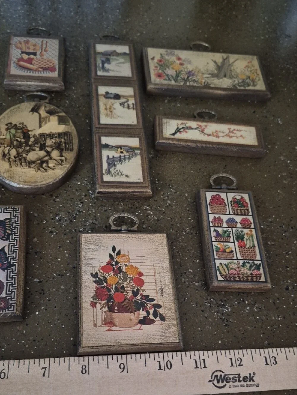 Vintage Decorative Wall Plaques Decopage 11 Total